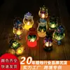 Lámpara de vela electrónica LED linterna de poni lámpara de viento transfronteriza Navidad vintage lámpara de aceite creativa color completo artesanías