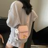 Bolso Pequeño de un Solo Hombro Simple y Popular para Mujer 2025 Nuevo Estilo Coreano Moda Empalme Bolsa para Teléfono Móvil Estilo Extranjero Bolso Cuadrado Pequeño Cruzado