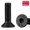 Tornillos hexagonales de cabeza avellanada negra de alta resistencia grado 10.9 con pernos hexagonales de cabeza plana chapados en negro M2-M12