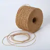 Fsc En Stock Cuerda de Papel de 1-1.5mm Cuero de Vaca Coloreada Cuerda de Empaque de una Sola y Doble Hilo Etiqueta para Tejido de Cajas de Regalo Material Auxiliar para Tejido