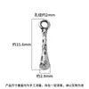 Plata de Ley S925 Maciza Personalizada Hecha a Mano Martillada de Plata Cerilla Gota de Agua Tira Larga Borla Accesorios para Ensartar Cuentas DIY