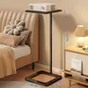 Estantería de Pie Soporte para Proyector de Mesita de Noche Soporte Negro con Pantalla Digital Habitación Estante de Madera para Colocar Proyector sin Taladro