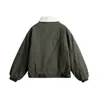 North Boundary Marca de Moda Americana para Hombre 2025 Invierno Nuevo Estilo Cuello Desmontable de Piel de Cordero Ropa de Algodón Chaquetas de Algodón Lavado