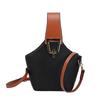 Bolso de Diseño Nicho Nuevo para Mujer, Casual, Simple, Color Contrastante, Bolso de Cubo de Hombro, Bolso de Mano con Textura Moderna y a la Moda