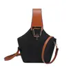 Bolso Cubo de Color Contrastante Simple de Nicho para Mujer Verano 2025 Retro Versátil Patrón Granulado Bolso de Hombro Cruzado de Alta Gama