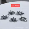 Colgante de Flor de Loto de Plata Sanqi de Plata Vieja de Shanxi Pequeñas Flores Accesorios Componentes para Manualidades y Joyería DIY