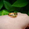 Anillo de Flor Dorada Chapado en Oro Arena Vietnamita Estilo Nuevo, Joyería Falsa Dorada, Anillo para Mujer, Artículo Caliente de Transmisión en Vivo Venta al por Mayor