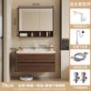 Nuevo Estilo Chino Combinación de Gabinete de Baño de Nogal Lavabo Integrado de Cerámica Lavamanos de Baño Gabinete de Lavabo Lavabo de Mano de Pie