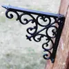 Barandilla de Puerta de Hierro Forjado Soporte de Ángulo Recto de Hierro Fundido Retro Soporte de Estante Triangular Estante de Esquina para Almacenamiento de Cocina Soporte para Estante