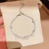 Pulsera Patchwork Geométrica de Corazón Súper Brillante con Circonita Ins Estilo Dulce de Nicho de Alta Gama Pulsera Versátil de Mano Dopamina
