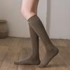 Calcetines de media pantorrilla de otoño e invierno para mujer, gruesos de felpa, cálidos, delgados para piernas, medias para mujer, color sólido, medias de media altura
