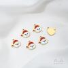 Colgante Serie Navideña de Acero de Titanio 316 Inalterable Copo de Nieve Sombrero Guantes Muñeco de Nieve Caja de Regalo Reno Colgante de Joyería DIY