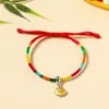 Pulseira Vermelha do Festival do Barco-Dragão Novo Estilo, Pulseira Colorida Trançada do Ano do Cavalo, Pulseira Vermelha Tecida à Mão que Não Desbota, Atacado em Estoque