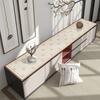 Mantel de cuero con patrón chino para el hogar, resistente al aceite, antiincrustante, antiescaldadura, tapete para gabinete de TV, tapete de mesa largo de cuero PU fácil de limpiar