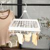 Cabide para Dormitório Estudantil Disco Pendurador para Meias Roupa Íntima Calcinhas Artefato de Secagem Plana Bolso de Rede com Clipe Cabide de Secagem