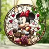 Colgante Decorativo de Acrílico de Mickey Pintado Dibujo Animado Decoración para el Hogar y el Jardín Atrapasoles Colgante