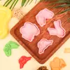 Dia dos Namorados Molde de Biscoito Gancho Mãos Dadas Desenho Animado 3D Molde de Biscoito Argila DIY Simulação Biscoitos Impressos