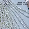 Atacado Em Estoque 7-8 Pérolas de Zhuzhou Furo Horizontal Dupla Face Naturais de Água Doce Irregulares Contas para DIY Soltas Acessórios para Joias