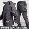 Nueva chaqueta táctica de montañismo impermeable, cálida, de corte holgado, multibolsillos, forrada de polar para otoño e invierno, conjunto transfronterizo
