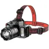 Lanterna de Cabeça LED Multifuncional Montada na Cabeça, Zoomável, Sensor de Alta Intensidade, Recarregável e Descarregável, Lâmpada de Iluminação para Pesca Noturna de Longo Alcance ao Ar Livre