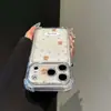Funda Floral de Oso Adecuada para Funda de Teléfono Apple 17 Iphone16Promax Dibujos Animados 15Plus Modelo Nuevo 14 Cobertura Completa