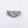 Broche Combinado Colorido Série de Letras Inglesas Desenho Animado Personalidade Geométrica Redondo Distintivo Acessório Esmalte Liga Metálica Medalha