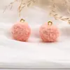 Cuentas de Bolas de Lana de Cordero Sintética de 15 mm Colgante de Bola de Felpa Esponjosa Accesorios para Joyería DIY Accesorios para el Cabello Materiales para Pendientes