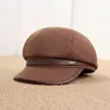 2026 Nuevo Estilo Coreano Gorra Octagonal Pequeña con Logo, Moderna y Versátil, Gorra de Boina Adelgazante, Gorra de Pato, Tendencia