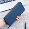 Nueva Cartera Larga para Hombre, Billetera Grande para Monedas, Bolso de Mano de Lona para Estudiante y Negocios, Porta Tarjetas con Múltiples Ranuras