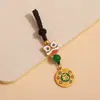 Llavero de carácter "Fu" en Cloisonné Llavero Colgante Despertar del León Paz Llavero de Seis Caracteres para Hombre Colgante Estilo Chino Tendencia Nacional