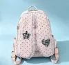 Mochila de orelhas de coelho em renda poá estilo balé, mochila pequena estilo coreano para meninas doces para compras diárias, visitas a lojas e sessões de fotos
