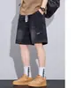 Shorts de Mezclilla Lavada Vintage para Hombre, Nuevo Estilo de Verano, Corte Holgado, Casual, Pierna Ancha Recta, Pantalones a la Rodilla