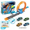 Pista de Brinquedo para Meninos, Pista de Corrida, Carro Esportivo, Ejeção com Salto, Carrinho de Polícia Pequeno, Carro de Liga, Brinquedo Infantil Transfronteiriço
