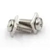 Cruz Niquelada con Junta Cuadrada Cabeza Redonda Tornillos de Dos Combinaciones Bloque de Terminales Tornillos de Engarzado Cabeza de Sartén M3M4-M5