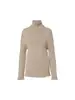 El suéter TR Mariam es de estilo minimalista americano, color liso, cuello redondo, tejido con borde enrollado, con un aire casual y sofisticado.