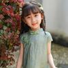 Vestido Chino para Niña 2026, Cheongsam Delgado Lindo de Color Sólido para Bebé, Traje Tang Elegante para Niños, Nuevo Modelo de Verano