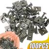 Tornillo de placa de matrícula de coche, chapa de hierro, tornillo autorroscante, base de fijación, hebilla, clip metálico en forma de U, clip de fijación metálico