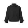 Chaqueta Vintage Simple con Cuello Estilo Old Money Versión Coreana para Hombres, Top Casual Holgado Versátil de Otoño Nuevo para Mujeres