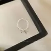 Anillo delgado dulce de capas para mujer, anillo abierto en forma de corazón exquisito y versátil, anillo de dedo índice moderno de alta gama estilo ins