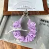 Pulseira de Pulso para Celular em Tule com Brilho Dopamina, Prendedor de Cabelo de Fita Plissada de Tule Cor Macaron, Corrente para Celular, Chaveiro Anti-Perda