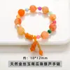 Nuevo Pulsera de Jade Dorado Natural Ágata Cuentas de Calabaza Accesorios Nuevo Estilo Chino Colgante de Calabaza Pulsera Joyería Venta al por Mayor