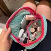 Bolsa de Tofu Dopamina Mini de Malla Portátil para Viaje Bolsa de Almacenamiento para Artículos de Tocador y Cosméticos Bolsa para Retoques de Maquillaje Bolsa de Malla para Artículos Varios