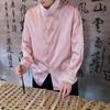 Primavera y Verano 2025 Nuevo Estilo Chino para Hombre Retro Moderno Nuevo Chino Fénix Estampado Hanfu Camisa de Manga Larga con Botones