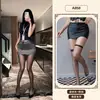 Lingerie Sexy Amizade Laranja Desejo Puro Saia Bodycon de Secretária Uniforme de Comissária de Bordo Noite Apaixonada Conjunto Sem Tirar Estilo Abstinência Qqny