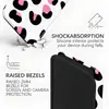 Funda de Teléfono con Película de Estampado de Leopardo en Contraste Negro y Rosa para iPhone 18 Pro, Funda Dura Brillante de Doble Capa, Funda Magnética para Apple 17 Pro