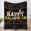 Amazon Home Manta de Calabaza Murciélago para Halloween Manta para Sofá de Oficina Cubierta de Aire Acondicionado Manta de Franela para Otoño e Invierno