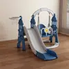 [Conjunto de Escorregador e Balanço Infantil para Uso Doméstico, Piscina de Bolinhas Oceânicas Interna, Cesta de Basquete para Bebê, Gol de Futebol de Brinquedo]