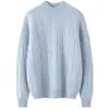 Nova blusa de base de malha de cashmere para outono e inverno, suéter da moda, gola meio alta simples, cor sólida, estilo coreano moderno, manga longa para mulheres
