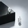 Collar, aretes de botón y juego de aretes de plata de ley S925 transfronterizos con moissanita de corte marquisa de 1 quilate, fábrica de joyería de alta gama de lujo ligero