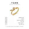 Anillo Abierto Popular Exquisito de Nudo de Cuerda con Circonita Microincrustada de Cobre, Chapado en Oro Real, Anillo Ajustable de Dedo Índice de Gama Alta de Nicho